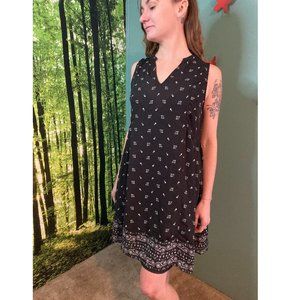 Old Navy Dress; Black with White Flowers